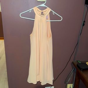 Francesca’s- Pink/Cream Chiffon Dress- Size XS